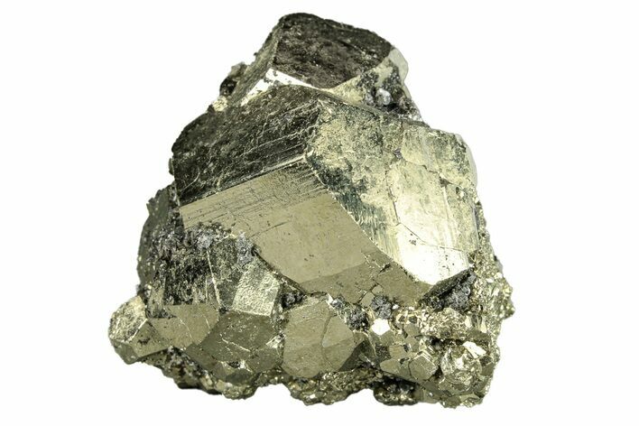 Gleaming Pyrite Crystal Cluster - Peru #271555